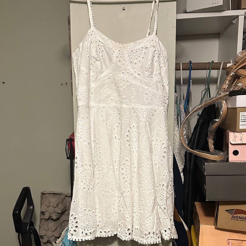 Altar'd State White Eyelet Mini Dress